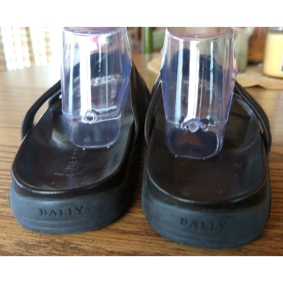 Bally Sandals Men US 12 E Black Leather Slides Slip On Comfort Italy Resort main image 7